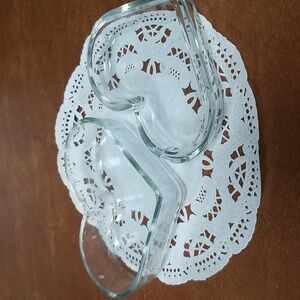 💛CLEAR GLASS HEART CONTAINER WITH LID